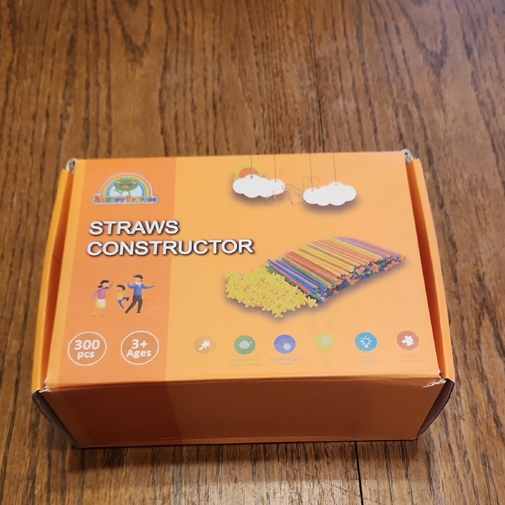 Rainbow Toy Frog Straw Constructors Approx 300 Pieces